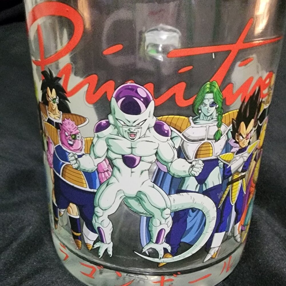 primitive x dragon ball z villains glass mug Rare Vegeta